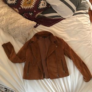 Brown Suede Motorcycle Jacket